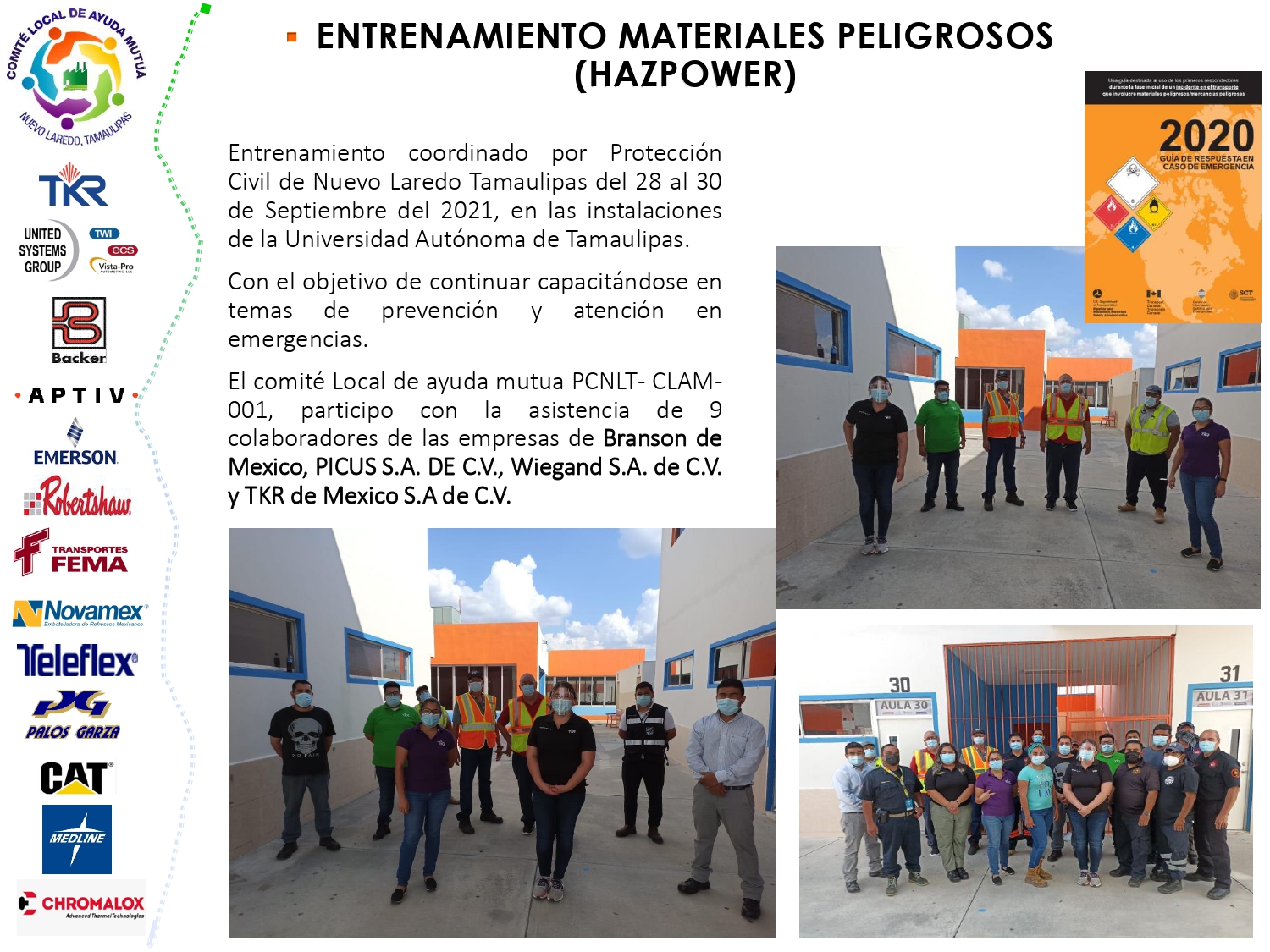 Entrenamiento  materiales peligrosos 